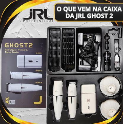 Imagem de Kit Combo JRL Ghost 2 Profissional com Máquina de Corte Acabamento de Precisão e Barbeasdor Shaver
