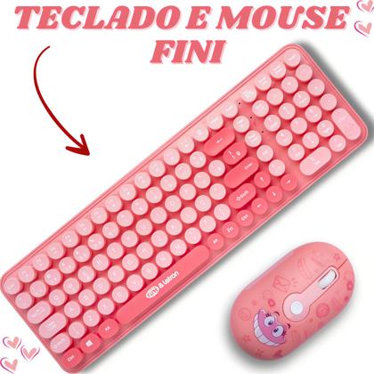 Imagem de Kit Combo Teclado E Mouse Fini Receptor Usb Wireless Sem Fio