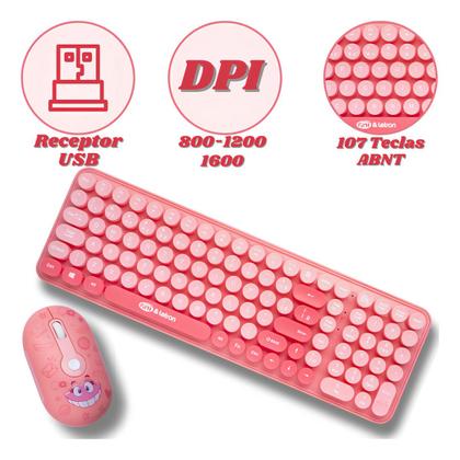 Imagem de Kit Combo Teclado E Mouse Fini Receptor Usb Wireless Sem Fio