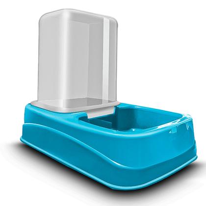 Imagem de Kit Comedouro Bebedouro Automático Cachorro Gato Pote Ração Água Flex 1,5 litros Uau Pet