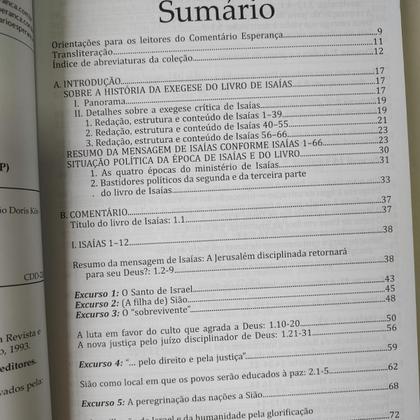 Imagem de KIT Comentário Esperança Antigo Testamento ISAÍAS - VOLUME 1 E VOLUME 2 - Dieter Schneider