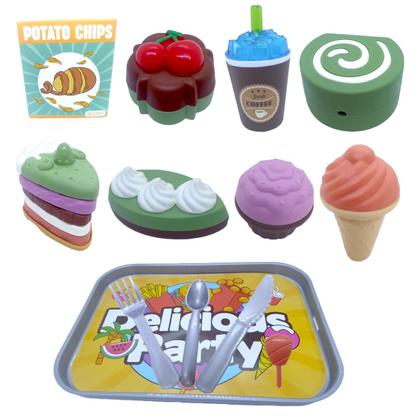 Imagem de Kit Comidinha Brinquedo Infantil Sorvete Doces Fast Food