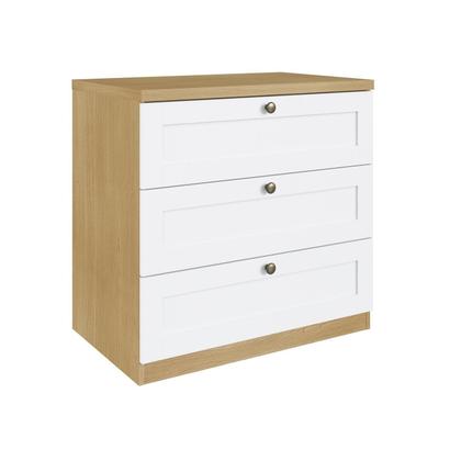 Imagem de Kit Cômoda 3 Gavetas e Armário 2 Portas Provençais 100% Mdf Infinity