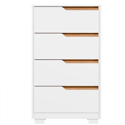 Imagem de Kit Cômoda 4 Gavetas e Mesa de Cabeceira Sara 2 Gavetas Flex