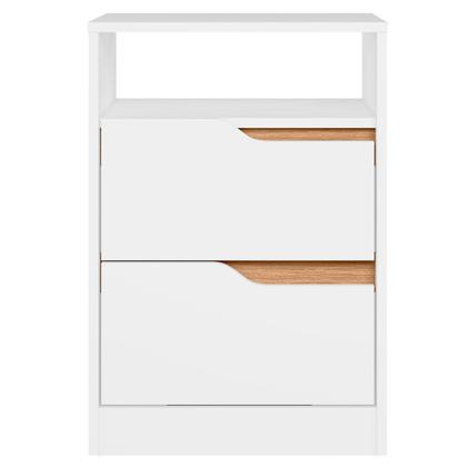 Imagem de Kit Cômoda 4 Gavetas e Mesa de Cabeceira Sara 2 Gavetas Flex