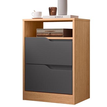 Imagem de Kit Cômoda 4 Gavetas e Mesa de Cabeceira Sara 2 Gavetas Flex