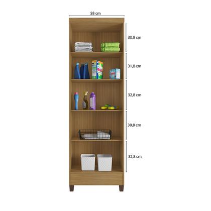 Imagem de Kit Cômoda Sapateira 1 Porta 4 Gavetas Porto Belo Com Multiuso Cairo 2 Portas Carvalho I01 Off White Clique Chique