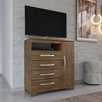 Imagem de Kit Cômoda Sapateira 1 Porta 4 Gavetas Porto Belo Com Multiuso Cairo 2 Portas I01 Malbec Clique Chique