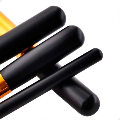 Imagem de Kit Completo 10 Pincéis Kabuki Profissionais para Maquiagem Lorben com Estojo GT6469