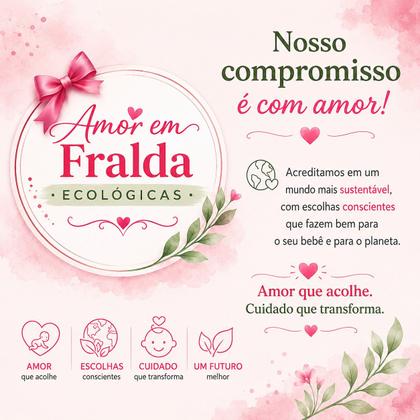 Imagem de Kit Completo 24 Fraldas Ecológicas Premium  40 Absorventes Alta Absorção  Fralda Ajustável 3 a 15kg  Liner e Saco Impermeável