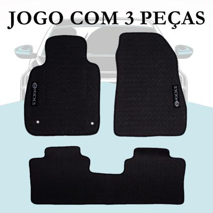 Imagem de Kit Completo 3 Peças Tapete Automotivos Específico Nissan Kicks 2016 a 2023 - CGW7206