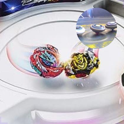 Kit Completo 5 Beyblades + 2 Lançadores de Corda + 1 Arena + 1