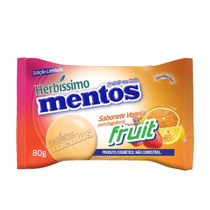 Imagem de Kit Completo 8 Sabonetes Mentos Vegetal Herbissimo 80g Menta Iogurte Maçã Verde Frutas Limão