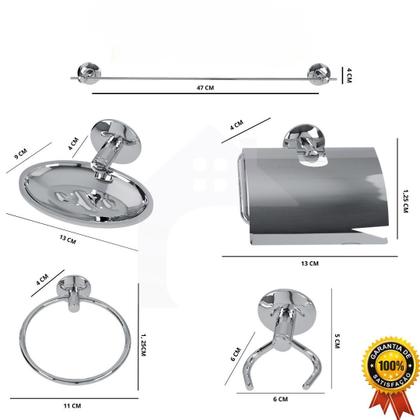 Imagem de Kit Completo Banheiro / 1 Torneira Cod 123 + 2 Porta Shampoo