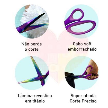 Imagem de Kit Completo Base De Corte Para Patchwork 60x45 Cortador Circular 45 Régua 15x60 Tesoura de Titânio