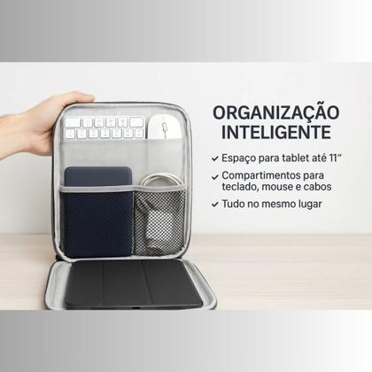 Imagem de Kit Completo Capa Case Para Tablet Galaxy Tab A9+ Plus 11 + Teclado Mouse + Pel + Pasta