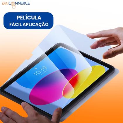 Imagem de Kit Completo Capa Giratória com Suporte Para iPad 10ª Geração + Película + Caneta Touch + Luva + Protetor de Cabo