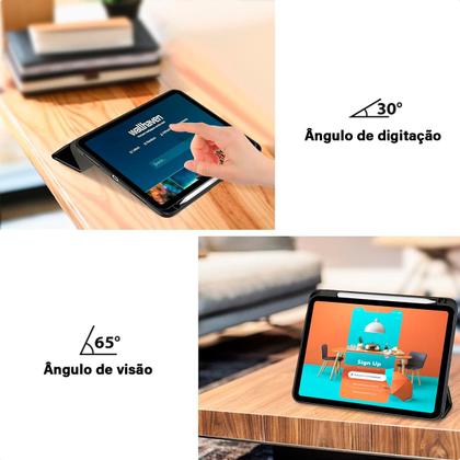 Imagem de Kit Completo: Capa, Teclado, Mouse e Película para iPad A16 11ª Geração 2025 - Preto