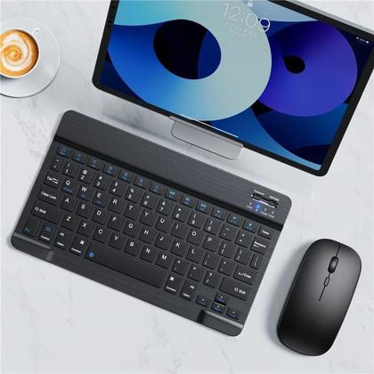 Imagem de Kit Completo: Capa, Teclado, Mouse e Película para iPad A16 11ª Geração 2025 - Preto