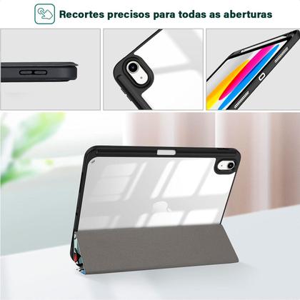 Imagem de Kit Completo Capa Teclado Touchpad Preto e Película para iPad A16 11ª Geração 2025 C/ Porta Caneta