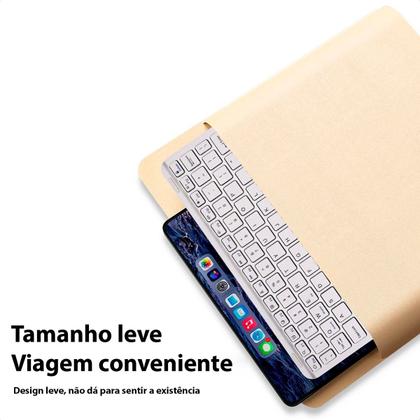 Imagem de Kit Completo Capa Teclado Touchpad Preto e Película para iPad A16 11ª Geração 2025 C/ Porta Caneta