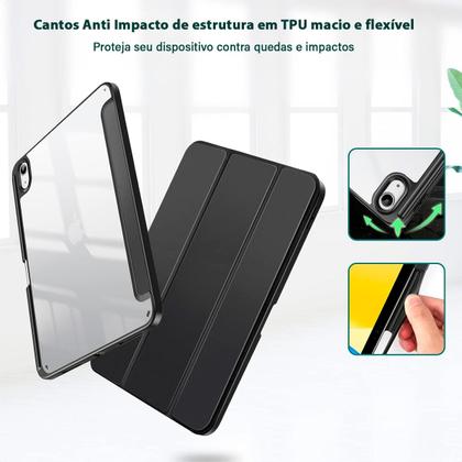 Imagem de Kit Completo Capa Teclado Touchpad Preto e Película para iPad A16 11ª Geração 2025 C/ Porta Caneta