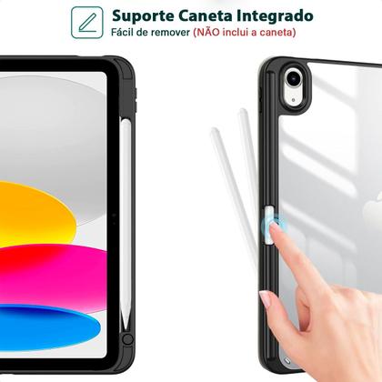Imagem de Kit Completo Capa Teclado Touchpad Preto e Película para iPad A16 11ª Geração 2025 C/ Porta Caneta