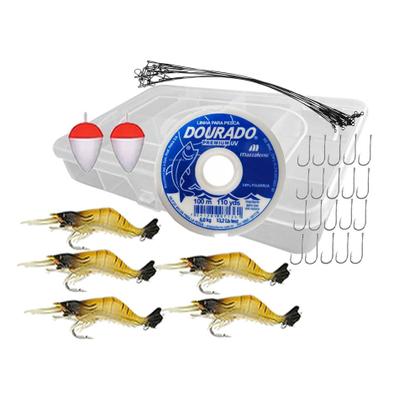 Imagem de Kit Completo Carretilha 19 Rolamentos Com Vara Albatroz 1,68mts e Estojo com 38 itens