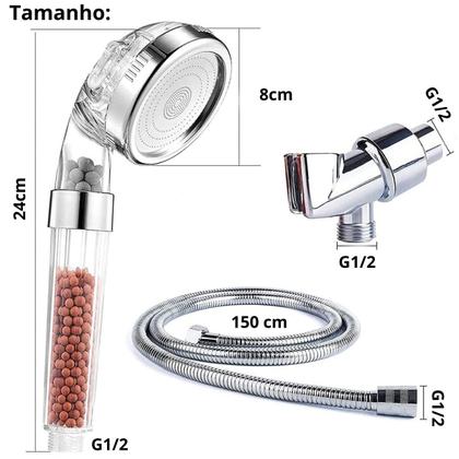 Imagem de KIT completo Chuveiro/Ducha de alta pressão com filtragem
