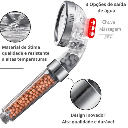 Imagem de KIT completo Chuveiro/Ducha de alta pressão com filtragem