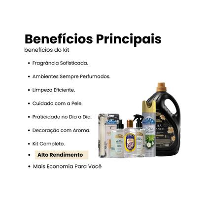 Imagem de Kit Completo Coala Laundry Chá Branco  6 Produtos Essenciais para Limpeza e Perfume do Lar