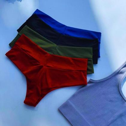 Imagem de Kit Completo com até 10 Calcinhas de Poliamida Fio Duplo Cores Variadas