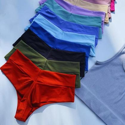 Imagem de Kit Completo com até 10 Calcinhas de Poliamida Fio Duplo Cores Variadas