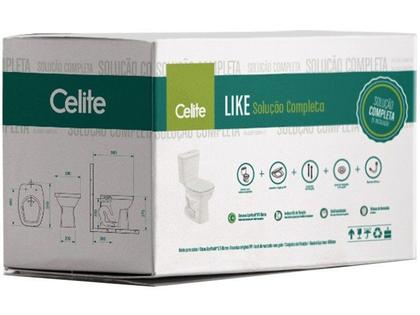 Imagem de Kit Completo com Caixa Acoplada Like Branco Celite
