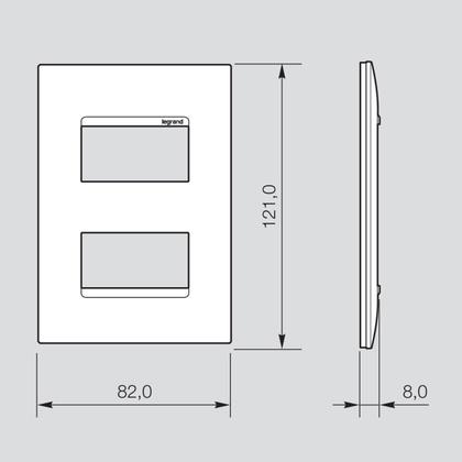 Imagem de Kit Completo com Tomada Dupla 10A Fundo Móvel com Placa e Suporte PIAL Plus+