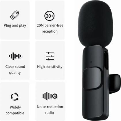 Imagem de Kit Completo Gravação Luz Ring Light com Tripé Microfone Sem Fio Tipo-C Profissional Celular Vídeos