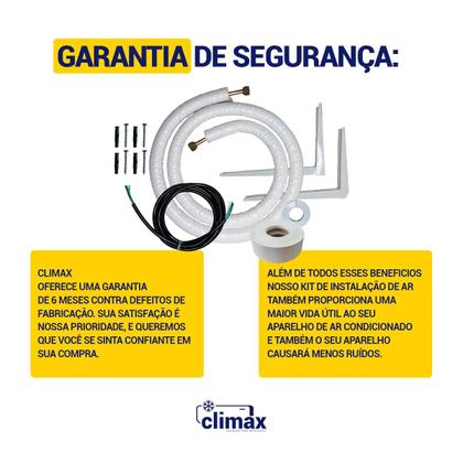 Imagem de Kit Completo Instalação Para Ar Condicionado Gree G-top Auto Inverter 9000 a 12000 Btus 1/4 3/8 3 Metros Com Suporte 450