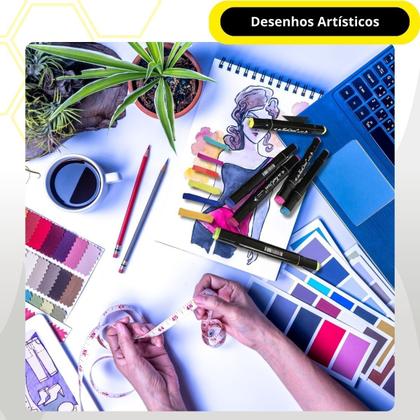 Imagem de Kit Completo: Livro de Colorir Bobbie Goods + 80 Canetas Ponta Dupla