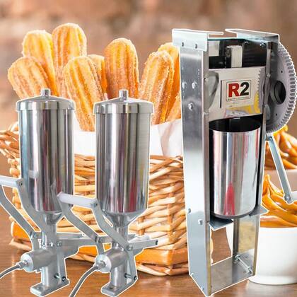 Imagem de Kit completo Maquina de Churros + 2 Doceiras Recheadeiras