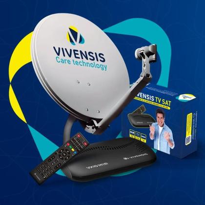 Imagem de Kit Completo Nova Parabólica Digital Vivensis  TV Livre e em Alta Definição