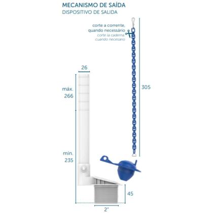Imagem de Kit Completo p/ Caixa Acoplada Blukit Acionamento Superior