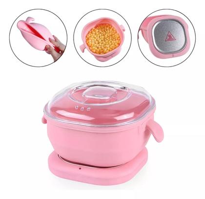 Imagem de Kit Completo Panela Cera Dobrável De Silicone Fácil De Limpar Portátil PANELA DE CERA Bivolt