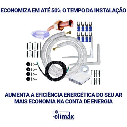 Imagem de Kit Completo Para Instalação Ar-Condicionado Split Inverter 12000 BTUs TCL Hi Wall Frio 3 Metros C/ Suporte