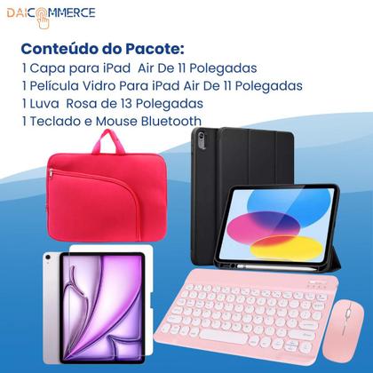 Imagem de Kit Completo para iPad Air 11: Case, Película e Teclado