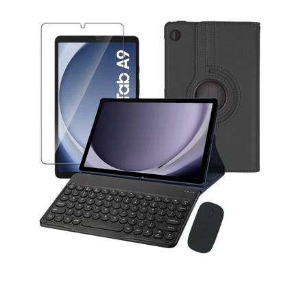 Imagem de Kit Completo para Tablet Samsung A9 Plus: Capa Giratória, Teclado Bluetooth, Mouse e Película