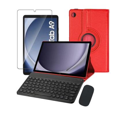Imagem de Kit Completo para Tablet Samsung A9 Plus: Capa Giratória, Teclado Bluetooth, Mouse e Película