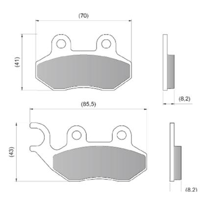 Imagem de Kit Completo Pastilhas De Freio Diafrag - Dafra Citycom 300i Sem Abs 08-18