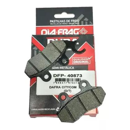 Imagem de Kit Completo Pastilhas De Freio Diafrag - Dafra Citycom 300i Sem Abs 08-18