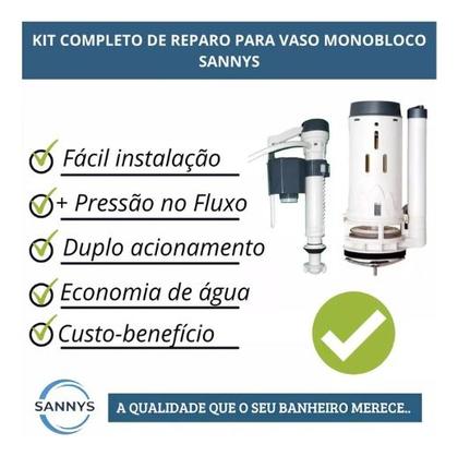 Imagem de Kit Completo Reparo Para Caixa Acoplada Vaso Monobloco Pex