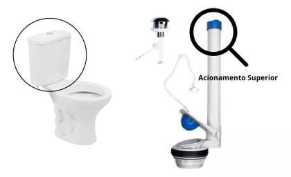 Imagem de Kit Completo Reparo Simples Entrada e Saída Caixa Acoplada Para o Vaso Logasa 1.6gpf 6.0lpf